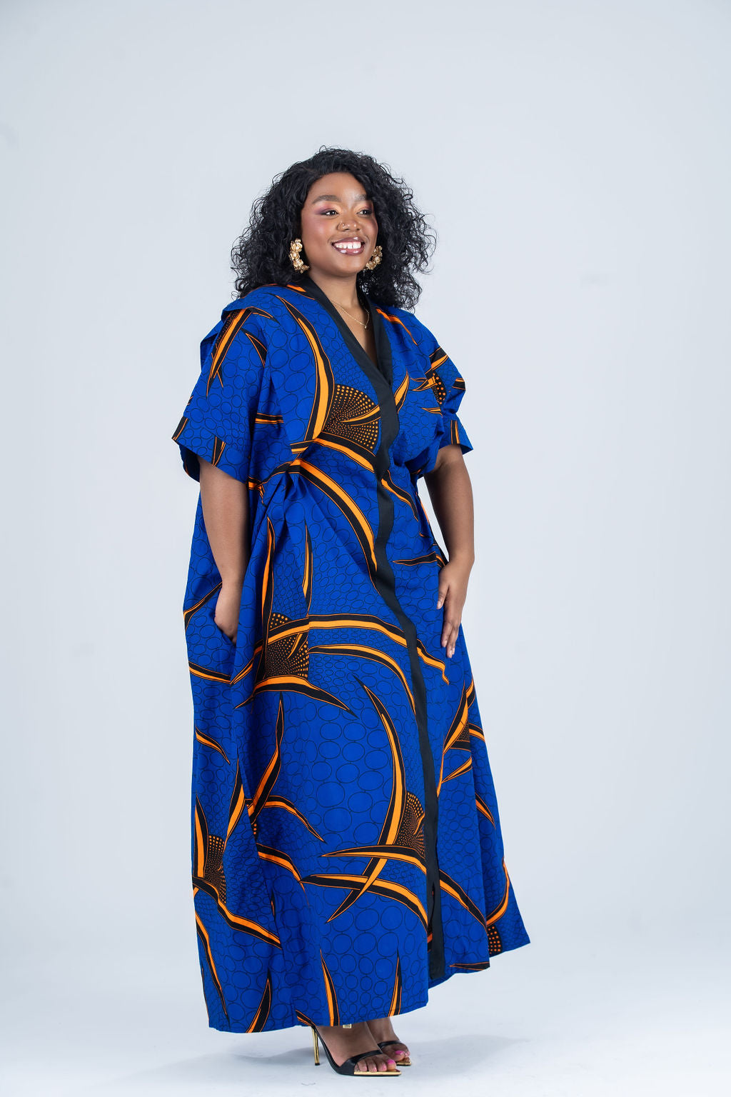 Brisa Ankara Bubu Dress | Blue African Print