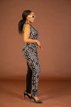 Mimi Ankara Jumpsuit| Black and African Print