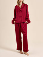 Veren trim rode pyjama set