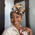 Afrikaanse Zand Bogolan Mozaïek hoofddoek - headwrap