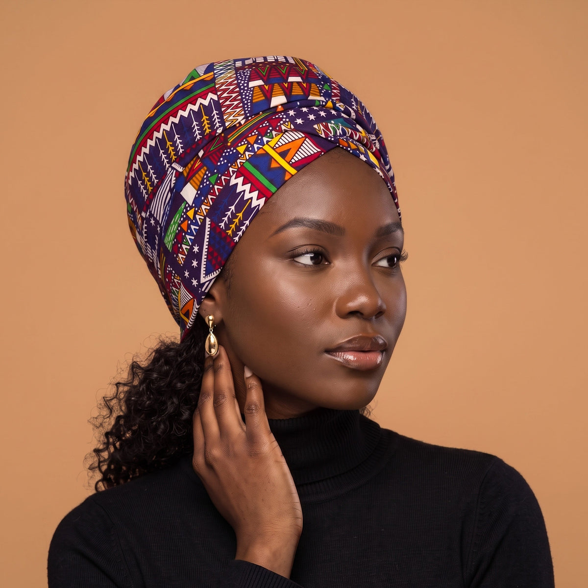 Afrikaanse hoofddoek Multicolor Earth Heritage - headwrap