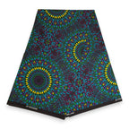 Afrikaanse hoofddoek Groen Geel Ocean Eye - headwrap