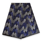 Afrikaanse hoofddoek Blauw Wit Wave Patterns - headwrap