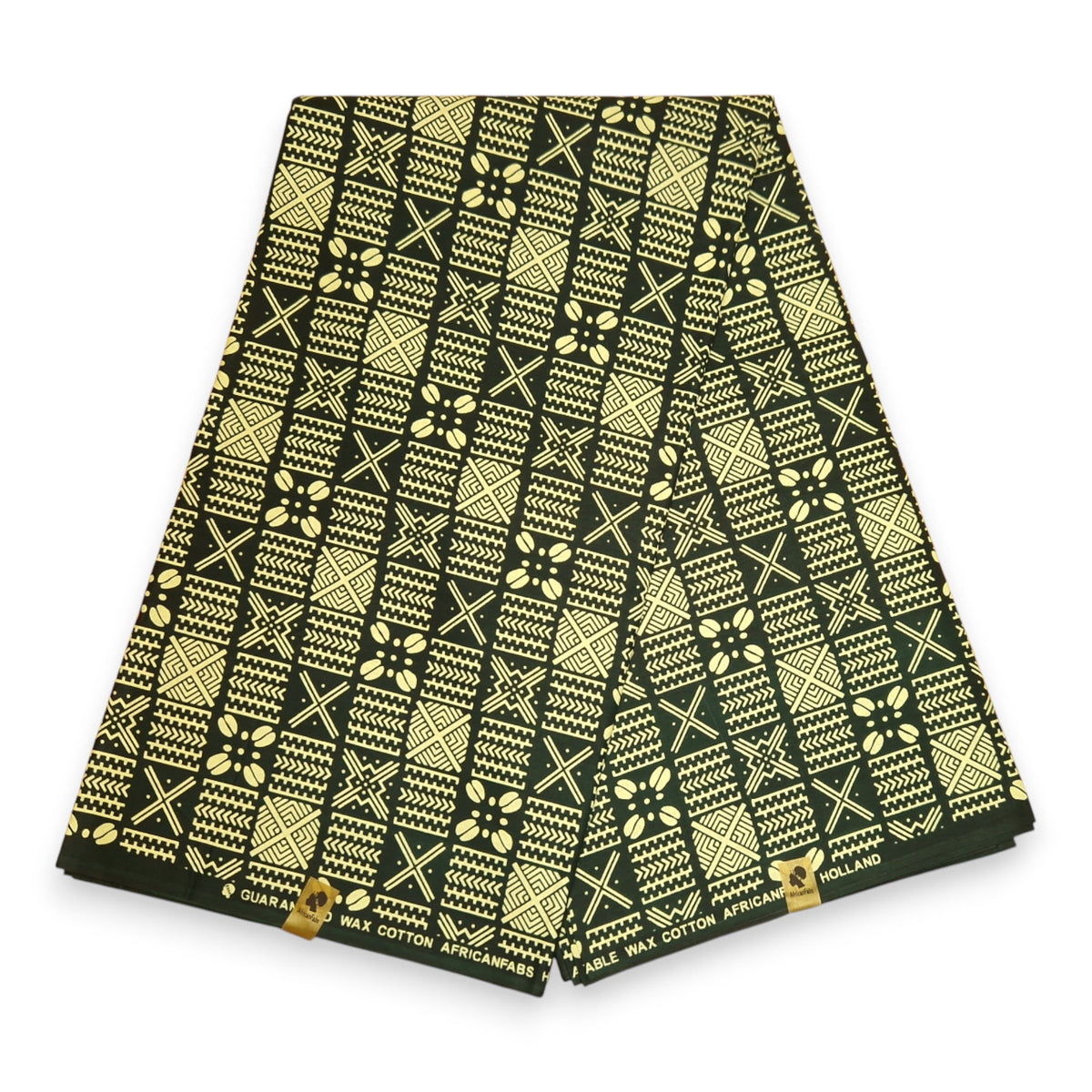 Afrikaanse hoofddoek Groen Bogolan Grid - headwrap