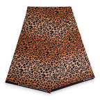 Afrikaanse hoofddoek Oranje Beige Leopard Spots - headwrap