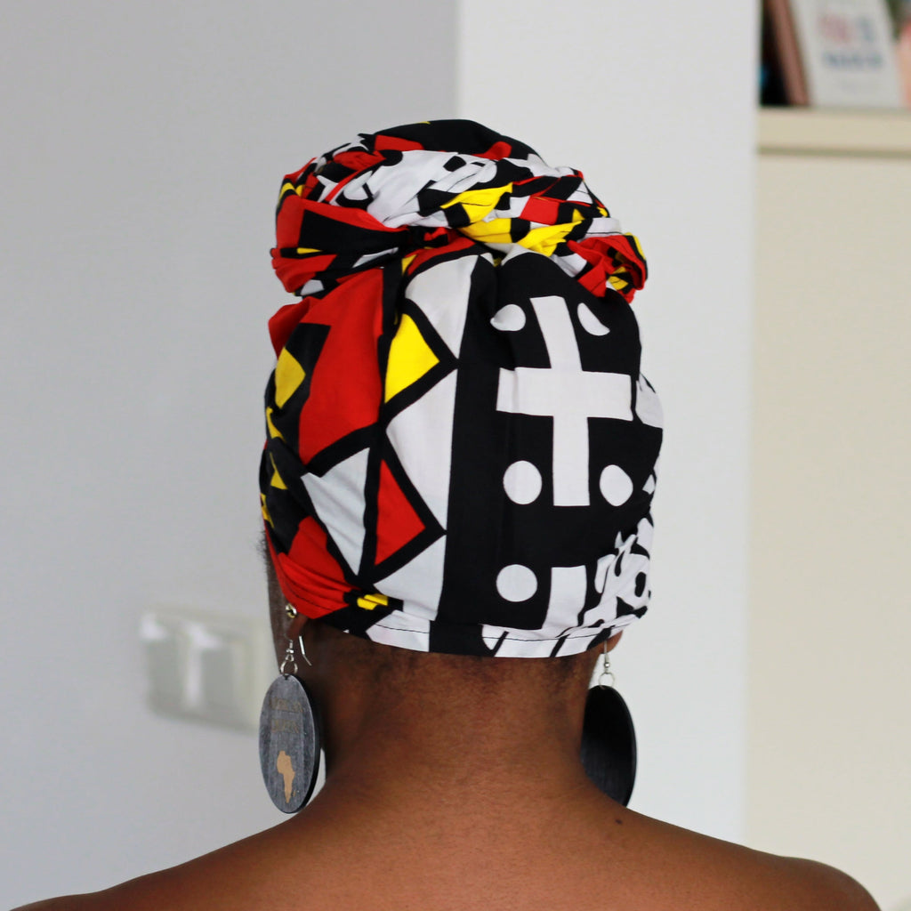 Afrikaanse Rode Samakaka hoofddoek - Angolese Samacaca Headwrap