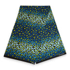 Afrikaanse hoofddoek Blauw Luipaard Spots - headwrap