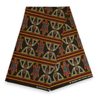 Afrikaanse hoofddoek Zwart Rood Toghu Cameroon - headwrap