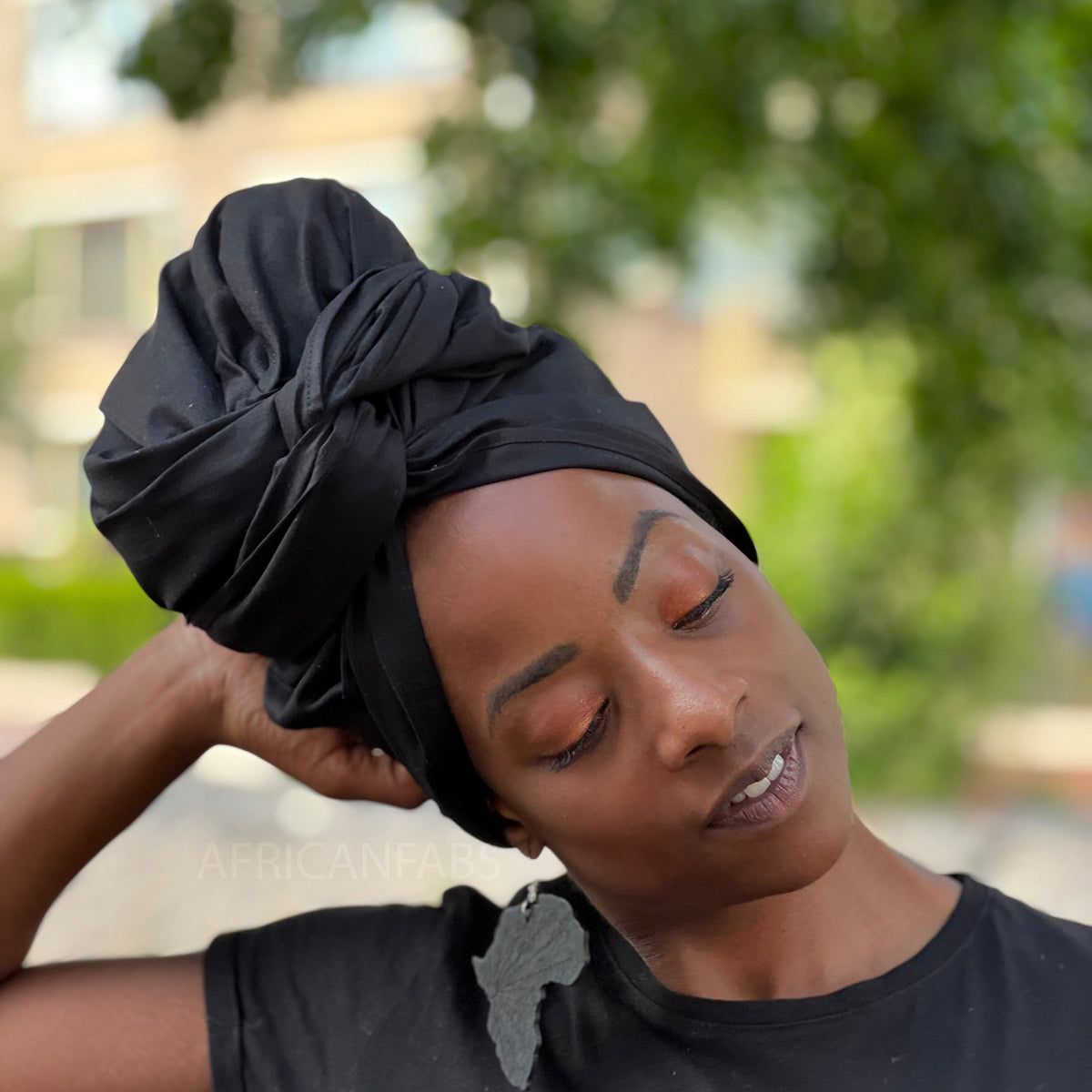 Zwarte hoofddoek / Zwarte headwrap