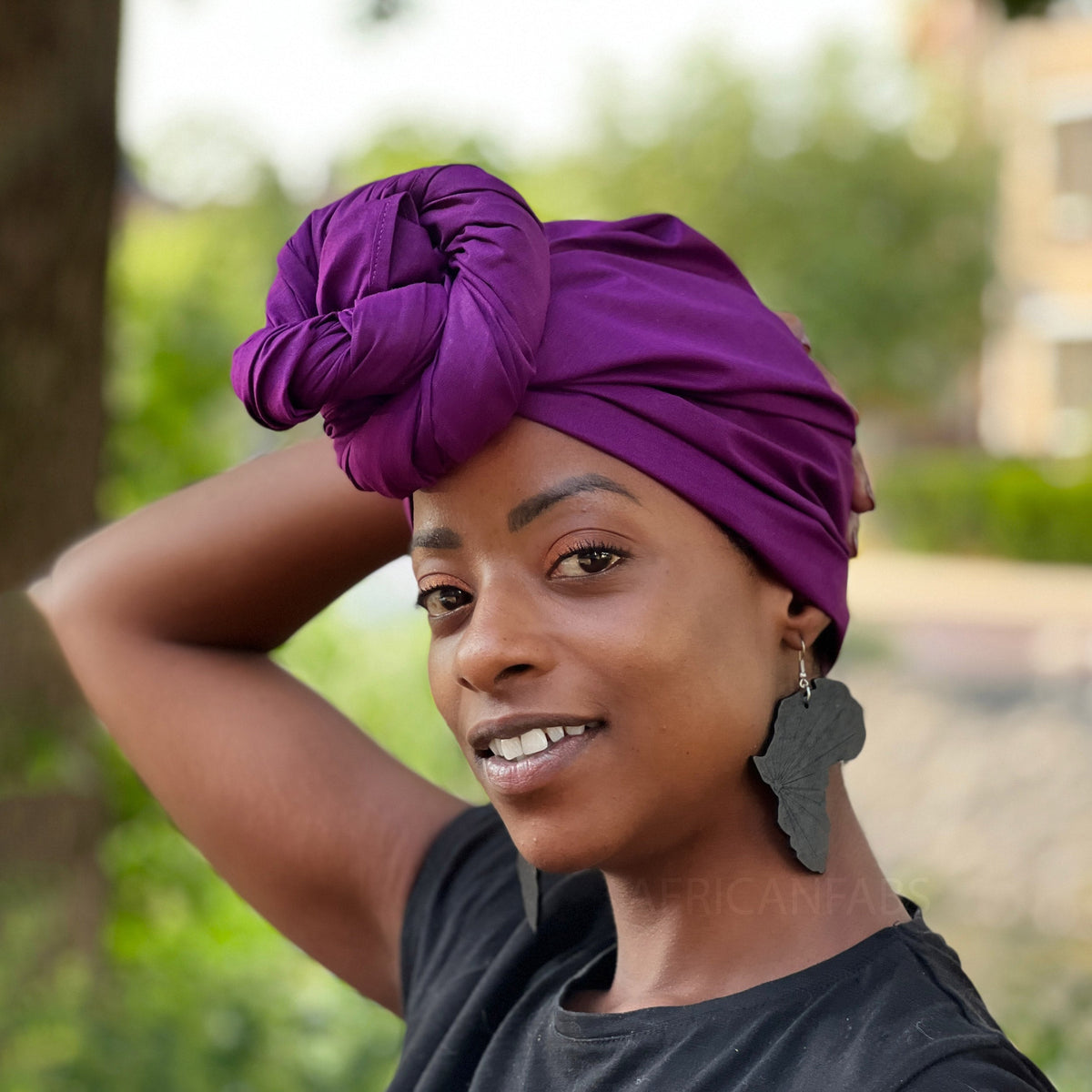 Paarse hoofddoek / paarse headwrap