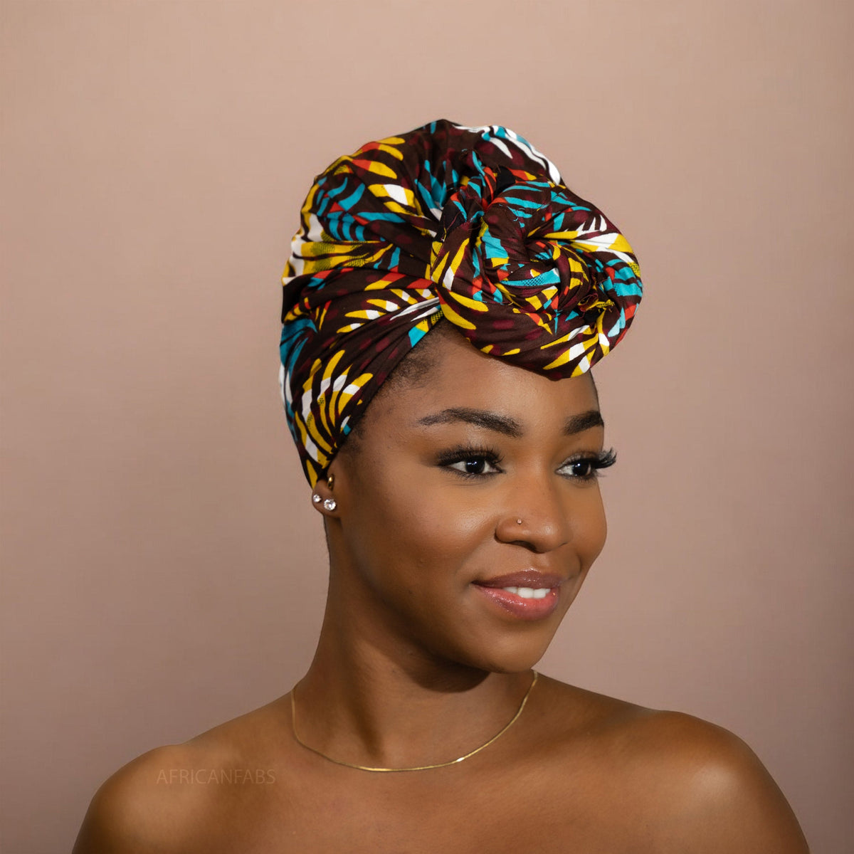 Afrikaanse  Multicolor Feathers hoofddoek - headwrap