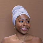 Grijs hoofddoek - Headwrap van stretchy Jersey stof