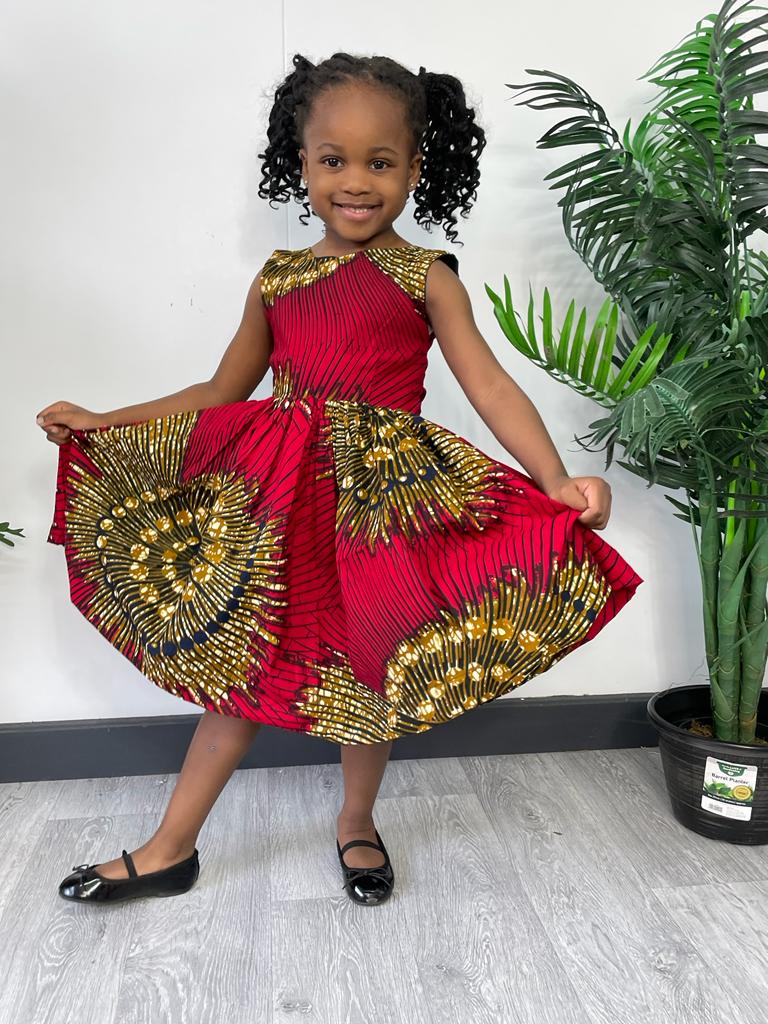 Raina girls Ankara dress