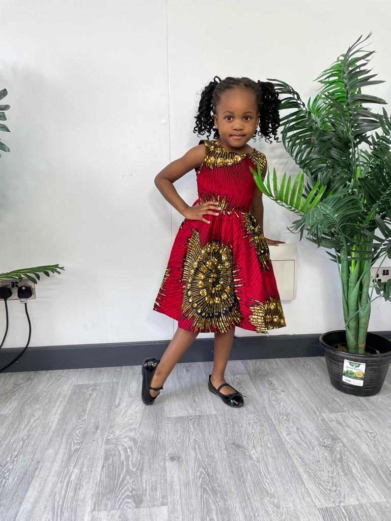 Raina girls Ankara dress