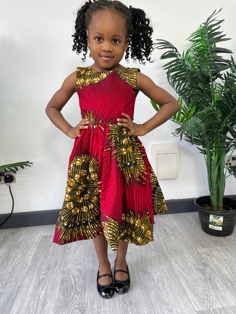 Raina girls Ankara dress