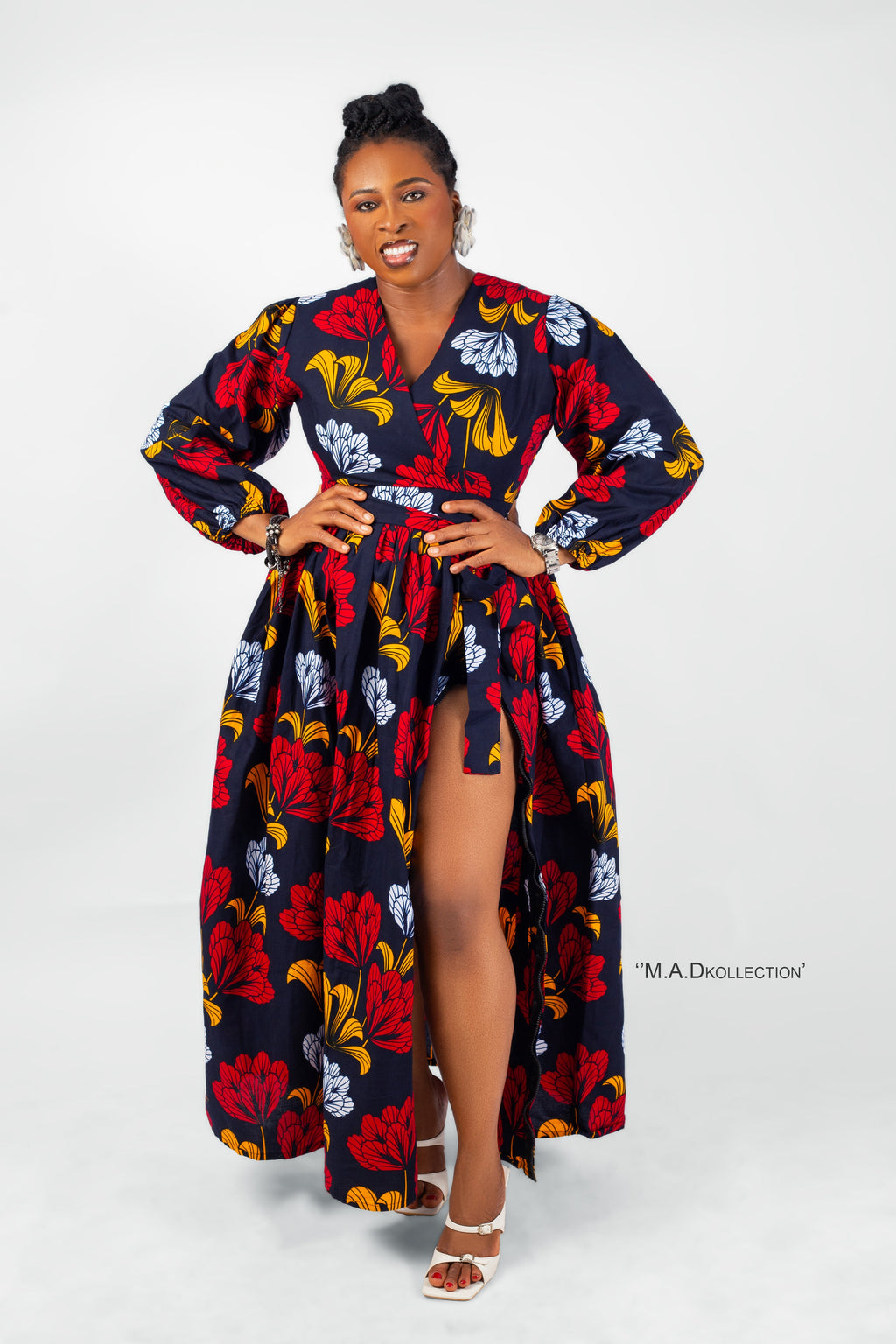 Deka  Ankara Maxi Dress |  Red Multi Color African Print