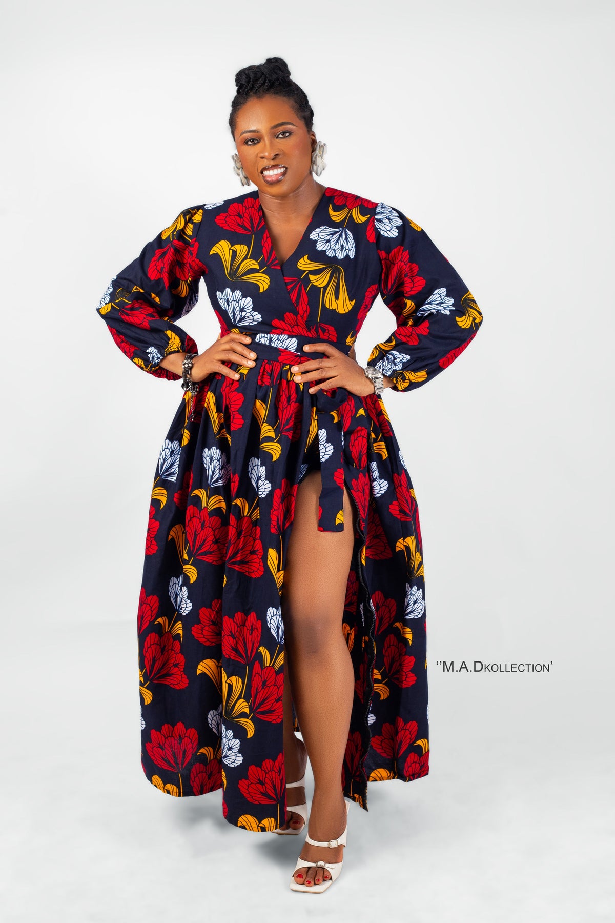 Deka  Ankara Maxi Dress |  Red Multi Color African Print