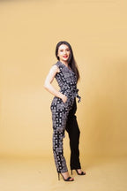 Mimi Ankara Jumpsuit| Black and African Print