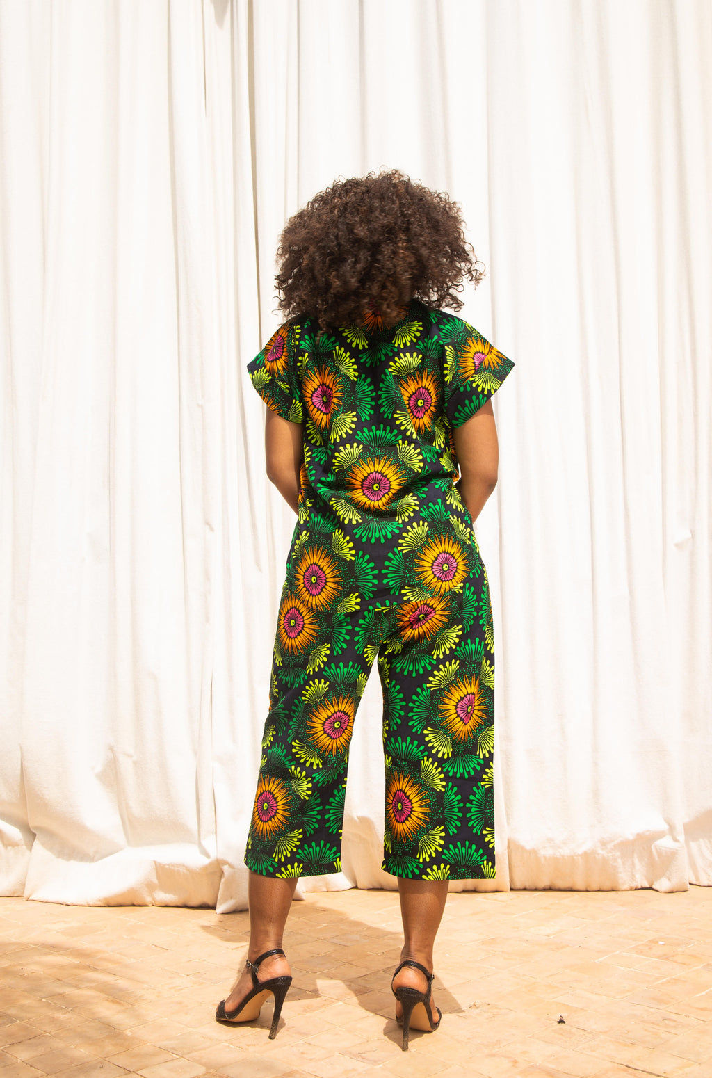 Bukky Ankara Culotte | Green African Print