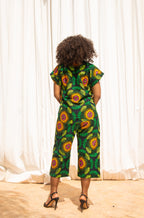 Bukky Ankara Culotte | Green African Print