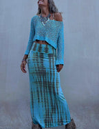 Sunny Meadow crop gebreide cover-up top