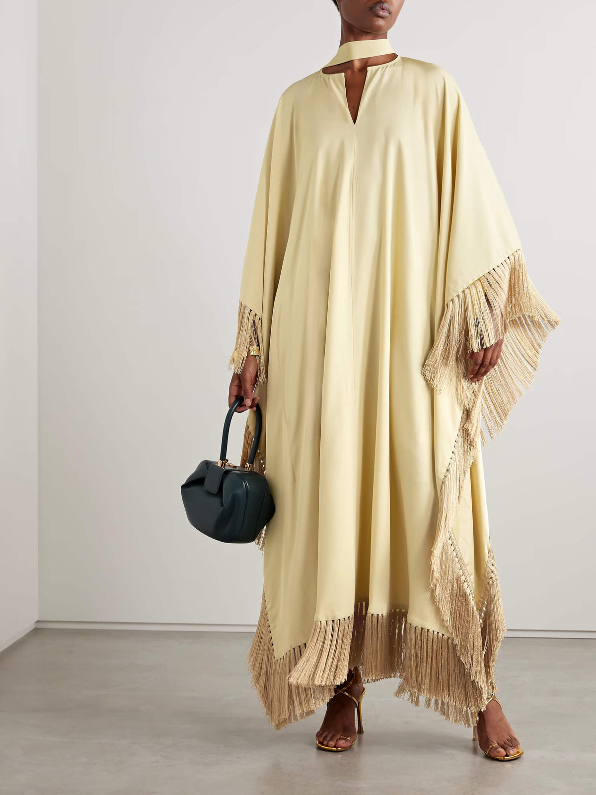 Mevrouw Ross Kaftan van gerafeld crêpe