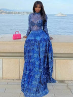 Lily Mesh Maxi-jurk
