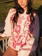 Hoodie met stripfiguurprint