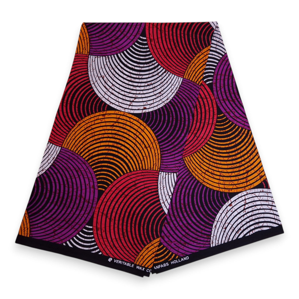 Afrikaanse Oranje & Paars Concentric Circle hoofddoek - headwrap