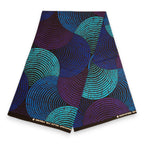 Afrikaanse Blauw & Turquoise Concentric Circle hoofddoek - headwrap
