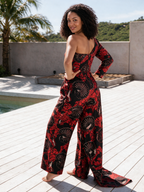 Ann Ankara Jumpsuit | Red and Black African Print